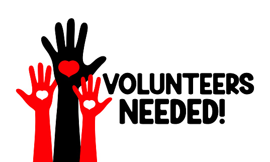 Volunteers Needed! Message Vector Illustration. Charity, Donation, Care, Support.