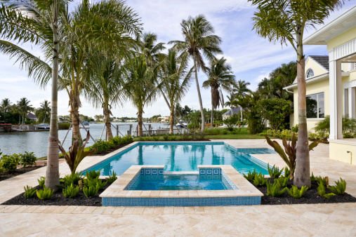 Beautiful swimming pool in Florida.