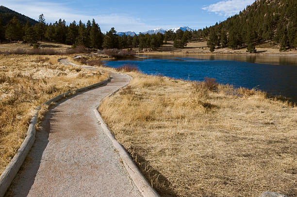 istock Lakeside trail in the Rocky Mountains 172943238