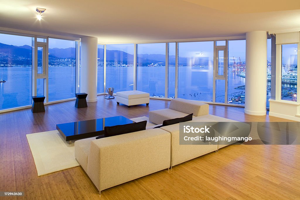 luxury real estate condo luxury waterfront view penthouse condo vancouver british columbia canada Luxury Stock Photo