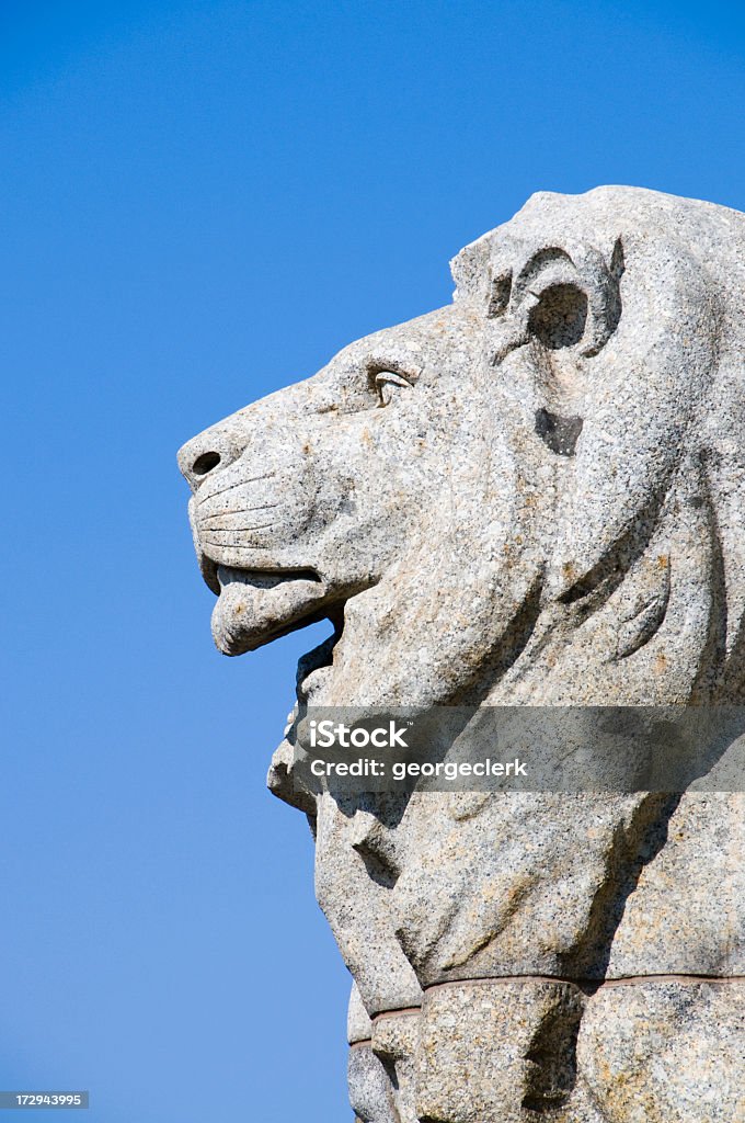 Imperial Lion Public statue of a British Imperial Lion. Lion - Feline Stock Photo
