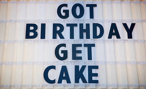 istock Got Birthday Get Cake Road Sign Message 172944964