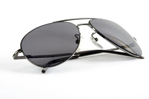 Stylish glasses for eyesight with elegant black case. Classic frame.