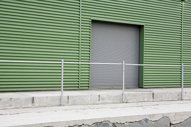 istock Industrial warehouse corrugated metal wall backgrounds, textures and patterns 172945505