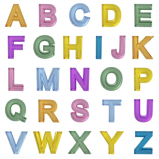 glas alphabet - letter k alphabet three dimensional shape green stock-fotos und bilder