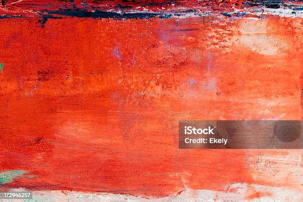 Astratto Dipinto Sfondo Rosso Darte - Fotografie stock e altre immagini di Arancione - Arancione, Arte, Arti e mestieri