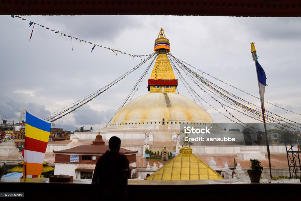 Boudhanath (monumento - Foto de stock de Antiguidades royalty-free