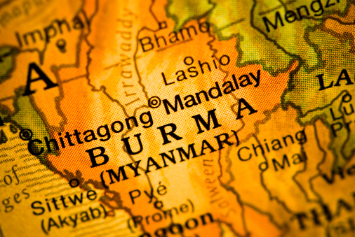 burma, myanmar / anyway you're silcing it / mandalay is there