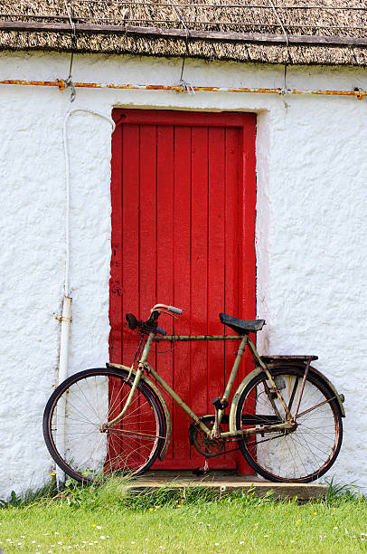 Door &amp; Bicycle stock photo