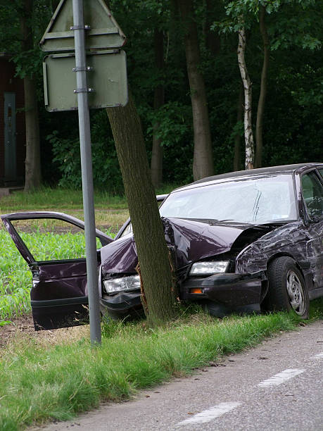 Car crash stock photo