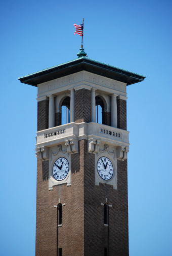 Clock tower at Union Station, Little Rock, Arkansas