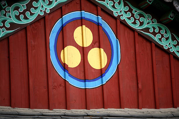 istock Painted sign at a buddist temple in Seoul 172948269