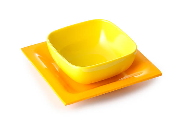 istock yellow bowl and plate on white 172948296