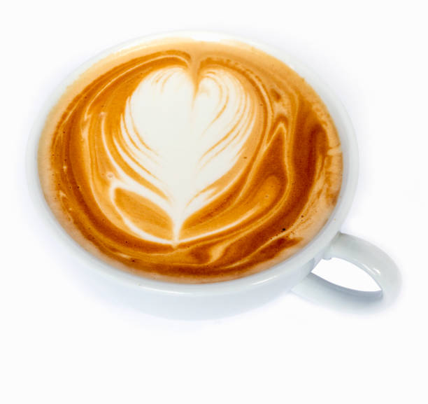 istock Cup hot latte art on white isolated. 1729484758