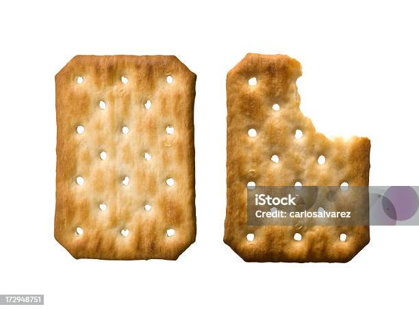 Crackers W Clipping Path Stock Photo - Download Image Now - Bakery, Baking, Carbohydrate - Biological Molecule