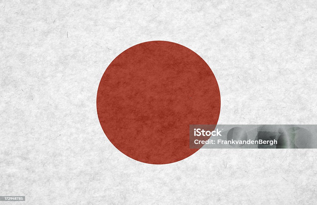 Flaga Japonii na Cętkowany papieru - Zbiór zdjęć royalty-free (Flaga Japonii)