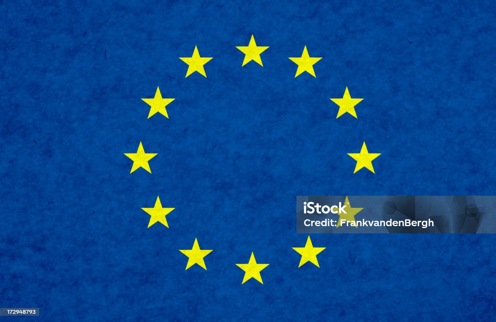 Bandiera dell'Unione europea - Foto stock royalty-free di A forma di stella