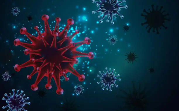 Vector illustration of Mutating Virus Variant