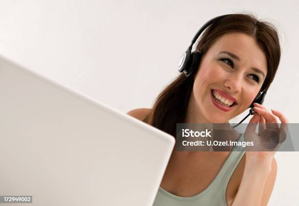Most Beautiful Customer Representative Stock Photo - Download Image Now - Working At Home, Adult, Adults Only