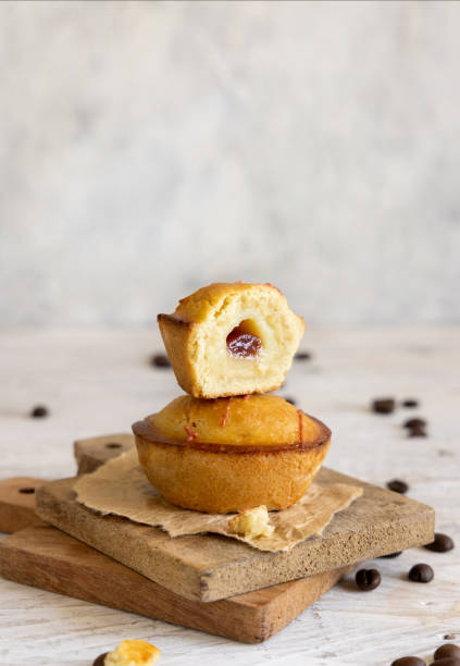 istock Pasticciotto leccese pastry filled with egg custard cream and sour cherry jam close up 1729490155