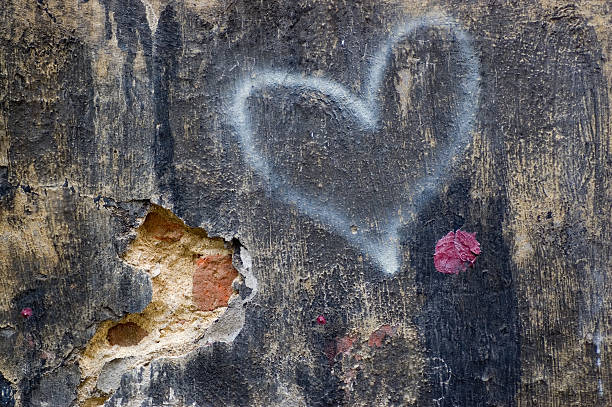 istock Love heart on old wall 172949442