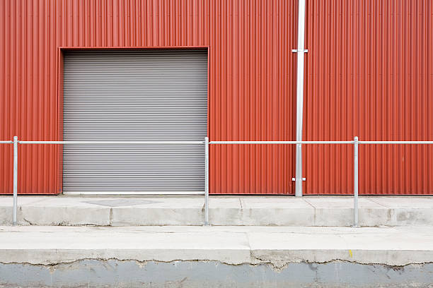istock Industrial warehouse corrugated metal wall backgrounds, textures and patterns 172950094
