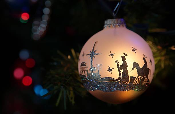 istock Religious: Christmas ornament with Nativity Silhouette 172950606