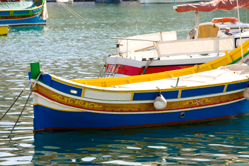 Colourful boat in Malta.