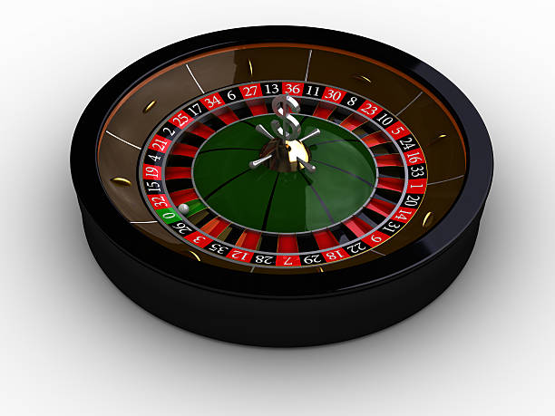 roulette on a white background stock photo