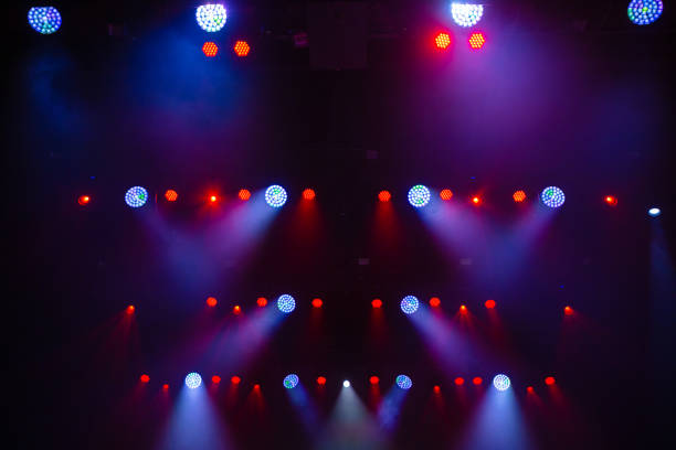 istock Colorful concert lights on empty stage 1729513838