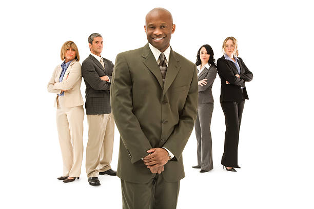 istock Confident Businessman and His Team 172951923