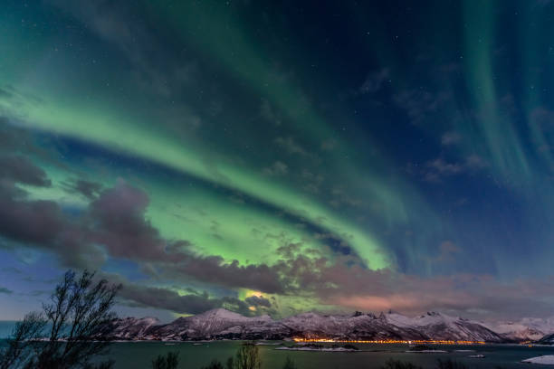 istock Aurora Northern Polar light in night sky over Northern Norway 1729525065