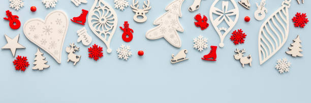 istock Christmas toys on a blue background 1729525597