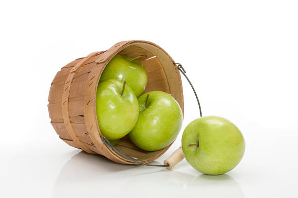 istock spilled green apples from basket 172952993