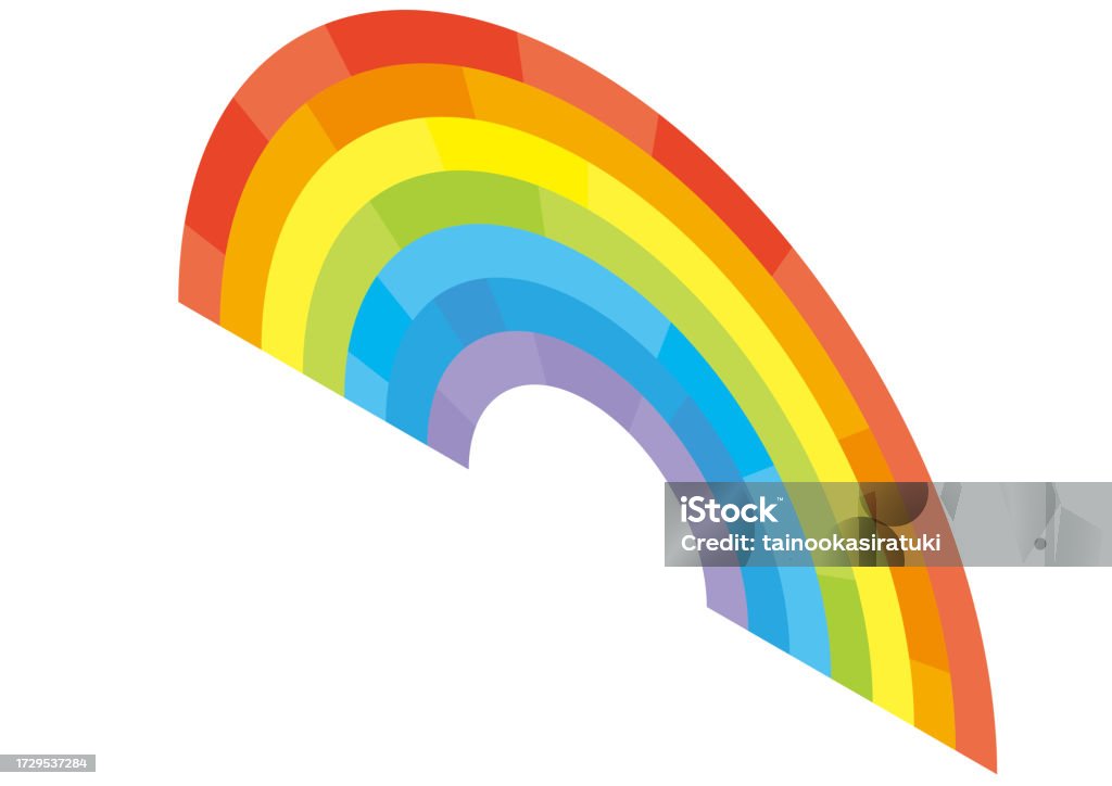 Simplistic Rainbow Simple And Colorful Rainbow Illustration Stock Illustration - Download ...