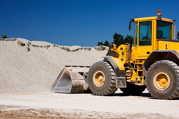 대형 공사장 차량 - clear sky construction vehicle bulldozer commercial land vehicle 뉴스 사진 이미지