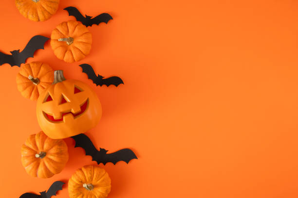 istock Top view Photo of Halloween Decorations 1729539432