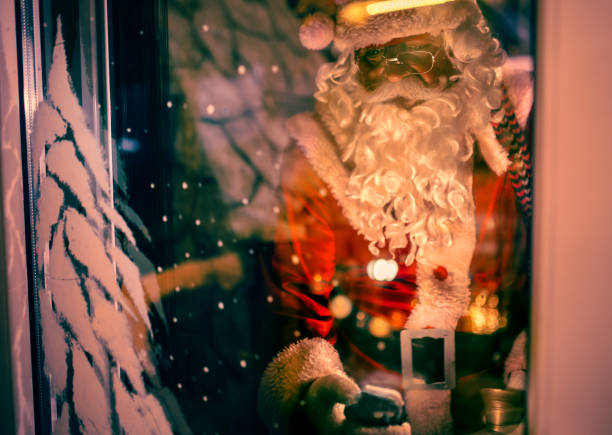 istock Santa Claus visited the house and left a gift under the Christmas tree 1729547596