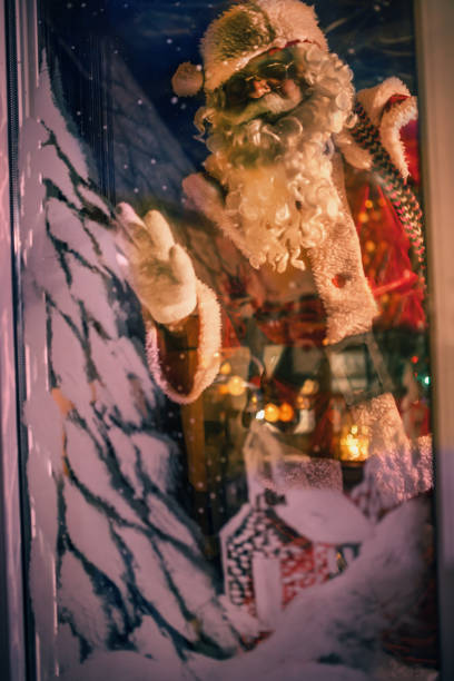 istock Santa Claus visited the house and left a gift under the Christmas tree 1729548116