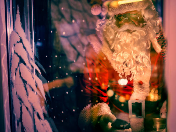 istock Santa Claus visited the house and left a gift under the Christmas tree 1729548122