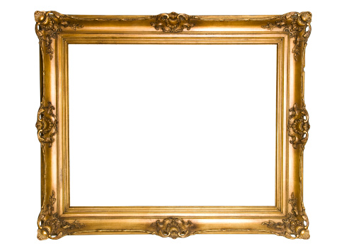 Antique Gold Frame Isolated on white