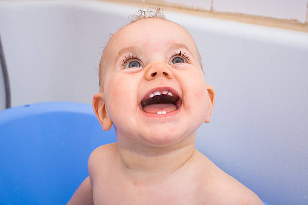 See my teeth everyone! stock photo