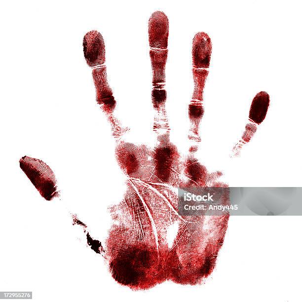Рука — стоковые фотографии и другие картинки Кровь - Кровь, Отпечаток пальца, Изолированный предмет