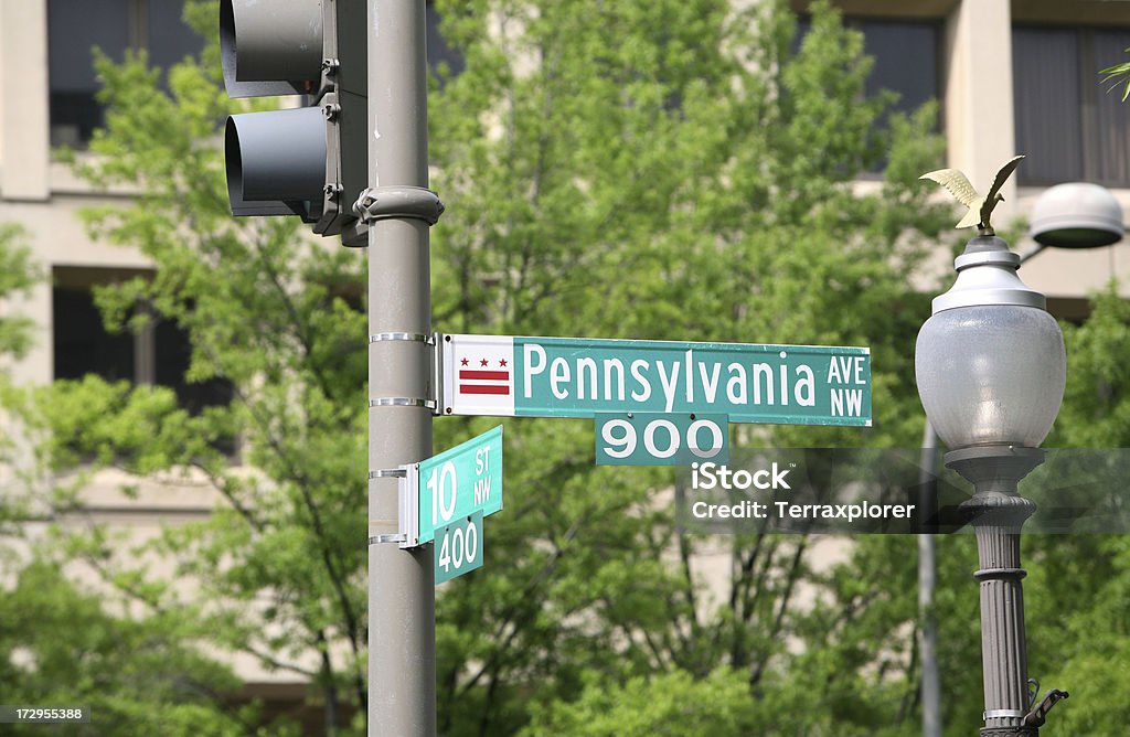 Pennsylvania Avenue segnale - Foto stock royalty-free di Albero