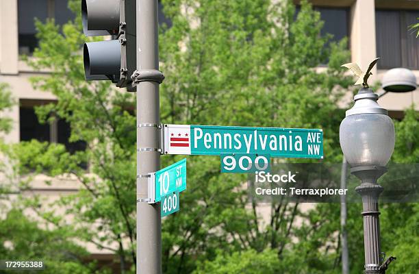 Pennsylvania Avenue Segnale - Fotografie stock e altre immagini di Albero - Albero, Ambientazione esterna, America del Nord