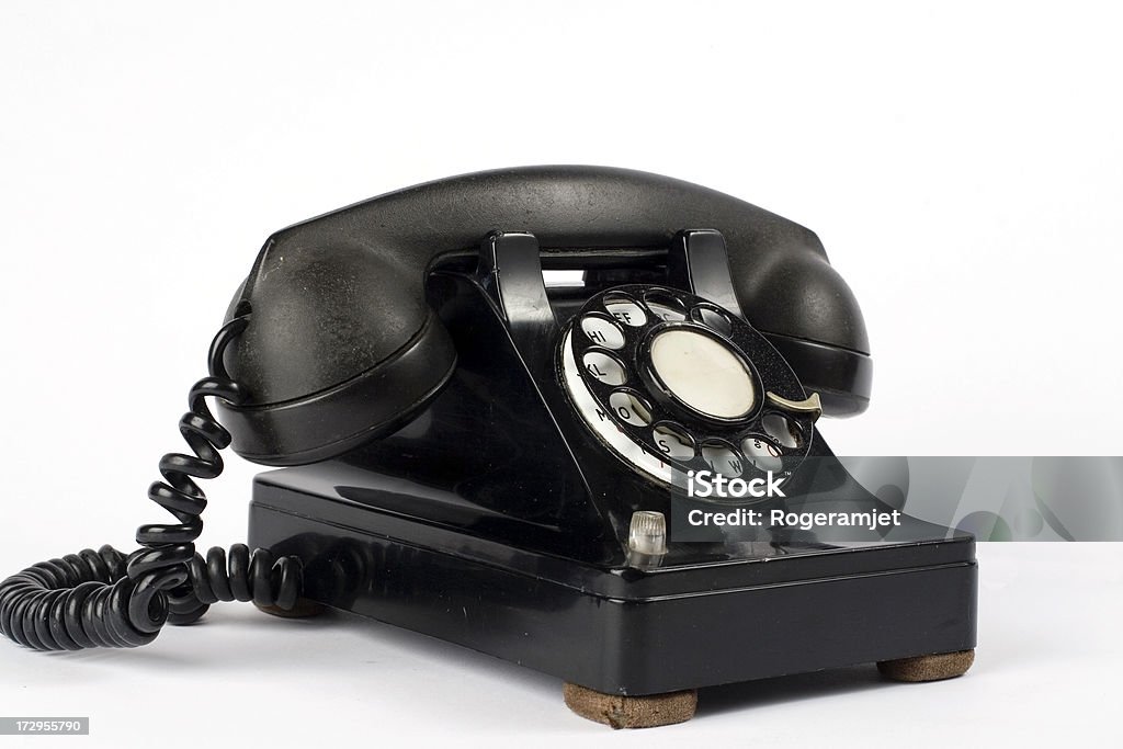 Старый dailer телефон с видом на три четверти - Стоковые фото 1930-1939 роялти-фри