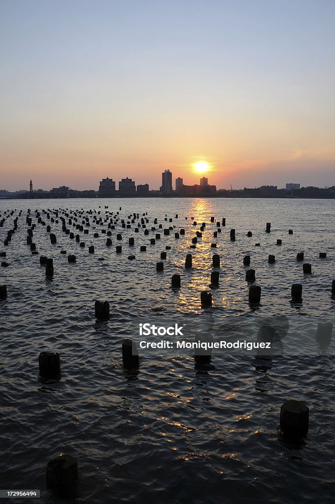 Sonnenuntergang in New Jersey - Lizenzfrei Chelsea Piers Stock-Foto