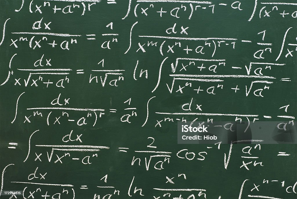 黒板に数学関数 - チョーク画のロイヤリティフリーストックフォト