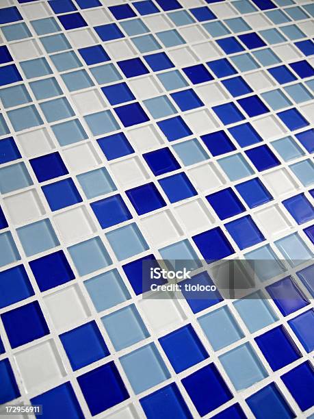 Blaue Mosaikbadezimmer Fliesen Stockfoto und mehr Bilder von Badezimmer - Badezimmer, Bathroom, Blau