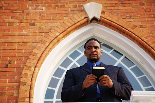 Faith African American Preacher stock photo